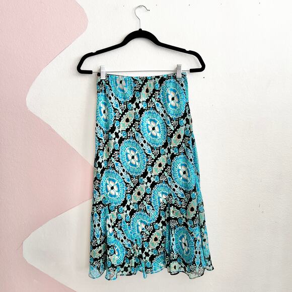East 5th Blue Floral Maxi Skirt Fairy Grunge Boho Vintage 90s 2000s Small - Picture 2 of 5